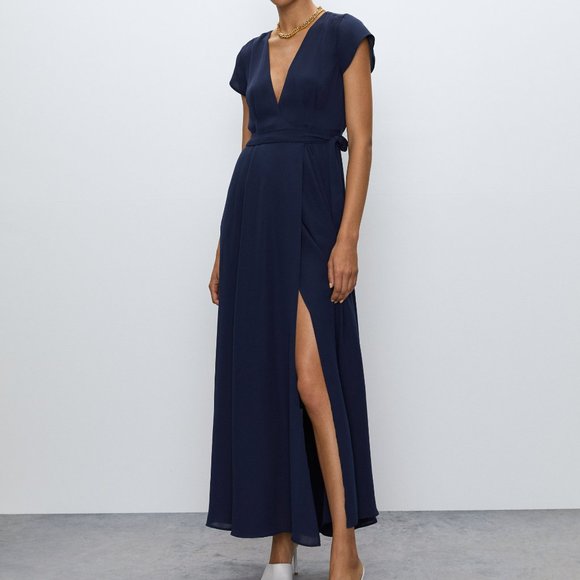 Aritzia Dresses Aritzia Babaton Lexia Dress Maxi Vneck Wrap